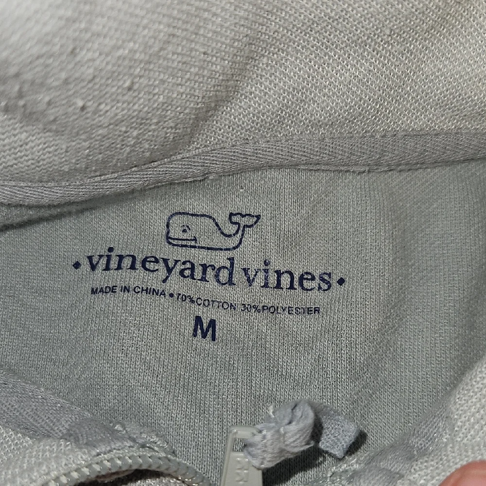 Vineyard Vines Y2K Men's Pale Blue Zip-Up Sweater